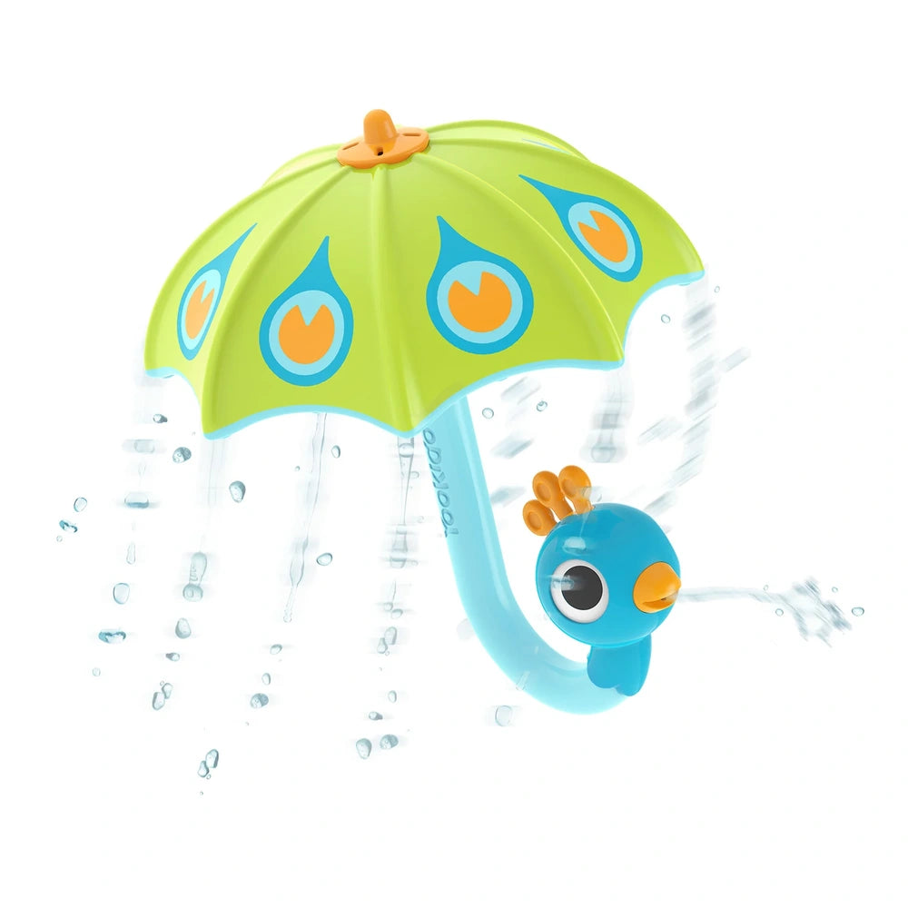 Yookidoo - Fill 'N' Rain Peacock Umbrella - Badewannen Spielzeug - 18 Monate+ - YKD40223