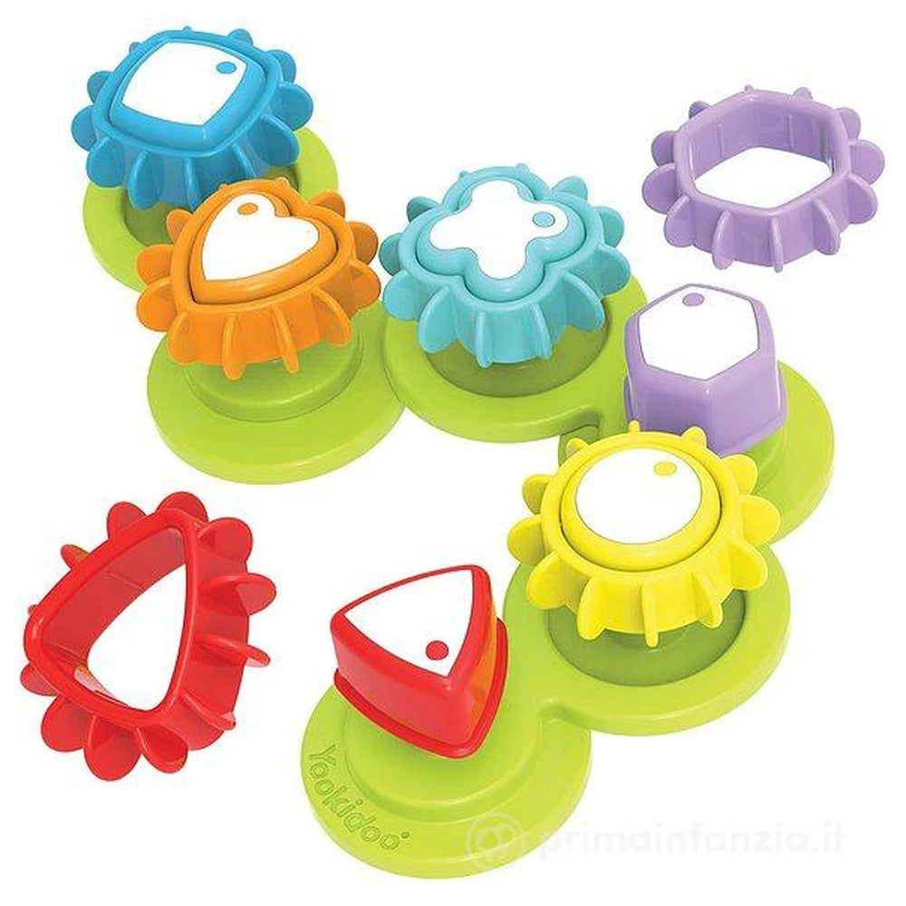 Yookidoo - Shape 'N' Spin Gear Sorter - Badewannenspielzeug - 12 Monate+ - YKD40200