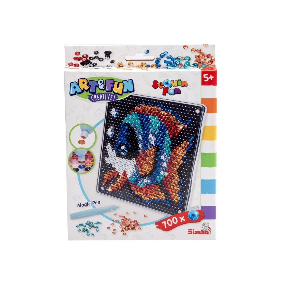 Ammirate craft kit packaging features colorful graphics, a clear window showing beads, and includes a Magic Pen for creativ