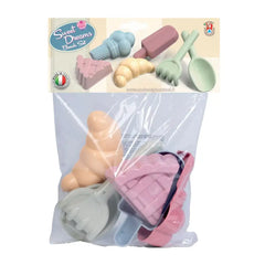 Androni - Sweets Dreams Beach Set -  Sand Molds with Shovel and Rake 6 Pcs - Age +10M - Beach & Sand Toys