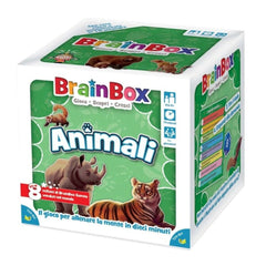 BrainBox Animali game box with animal illustrations on a white background