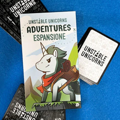 Asmodee - Unstable Unicorns - Adventures - Age +8 - Board Games - STR8576 - Italian Edition
