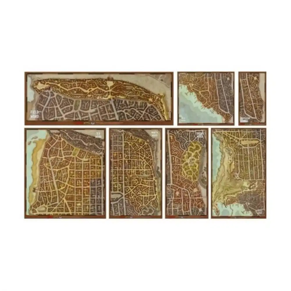 Asmodee - Waterdeep Mappe dei Quartieri - Brettspiele - +12 - STR4030 - Italienische Edition