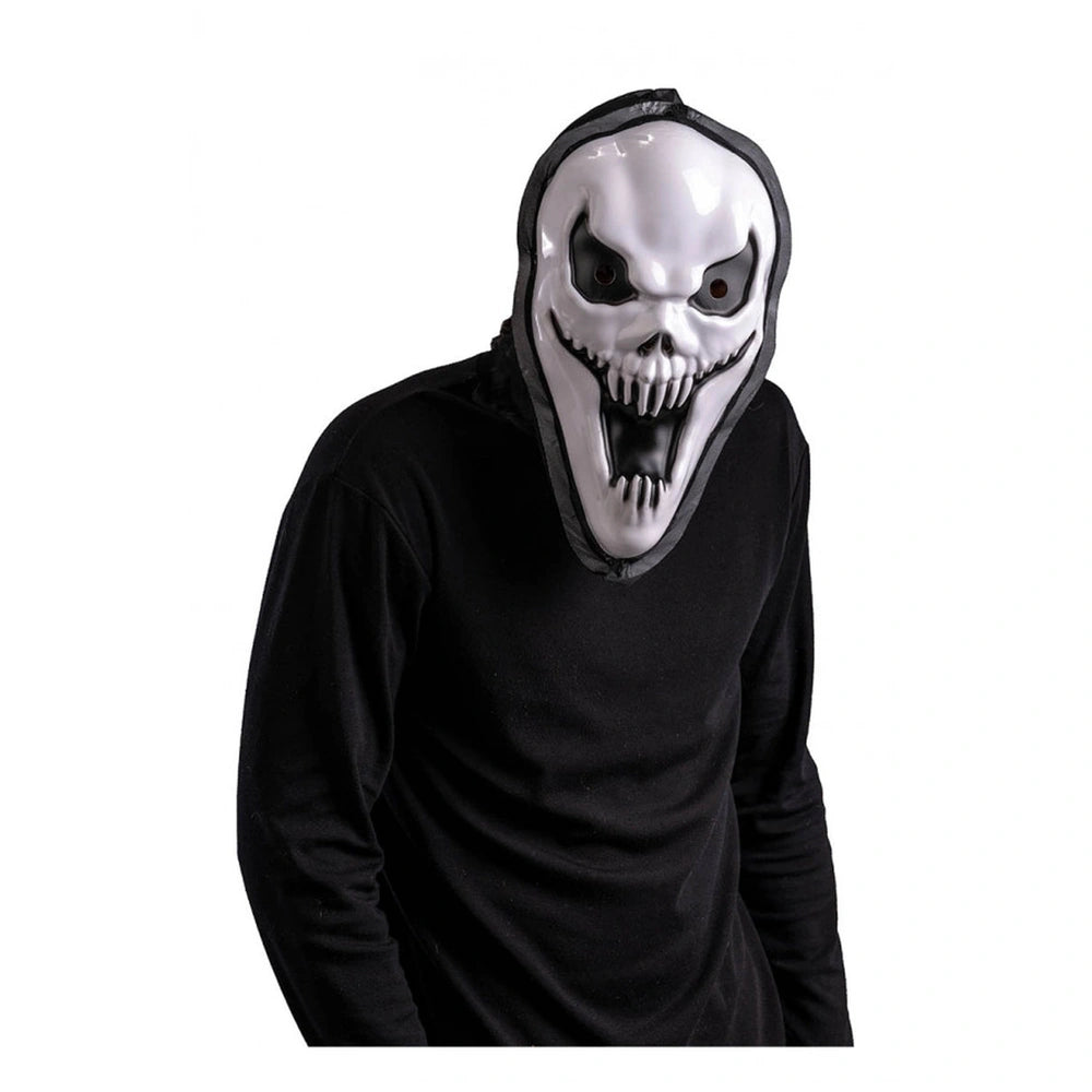Carnival Toys - Geister-Plastikmaske mit Kapuze für Halloween-Spaß und fantasievolles Spielen - Rollenspiele und Berufsspiele