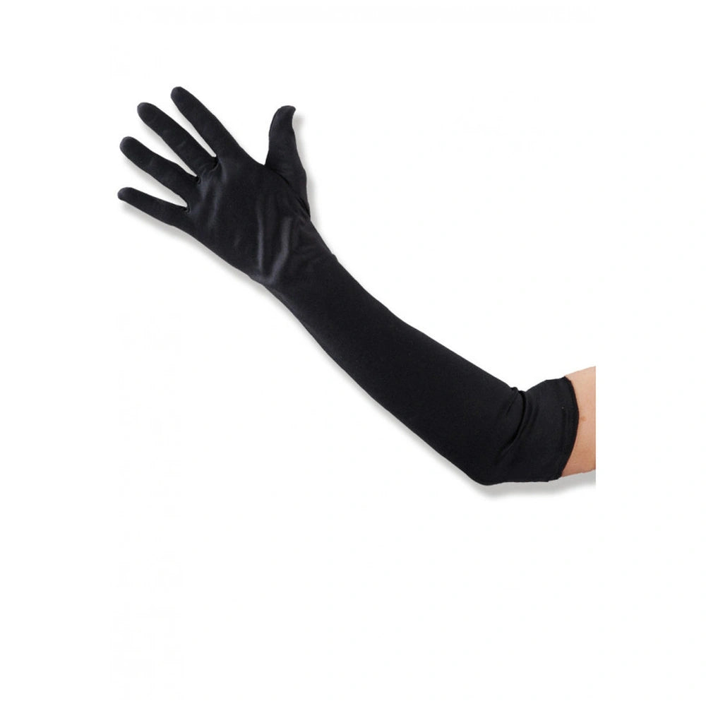 Carnival Toys - Lange schwarze Handschuhe 50 cm für Verkleidungsspaß und fantasievolles Spiel - Rollenspiele und Berufsspiele