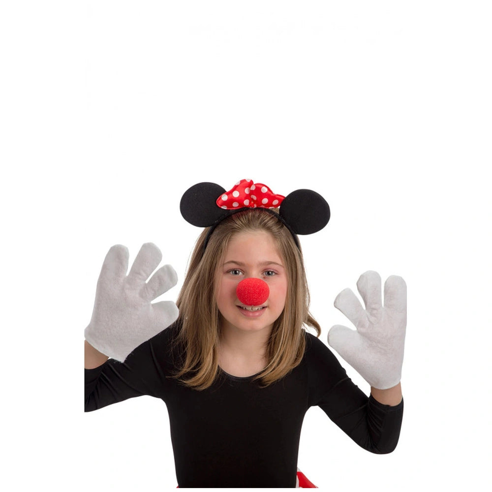 Carnival Toys - Minnie Maus Verkleidungset mit Haarband, Handschuhen und Nase für lustiges Rollenspiel - Rollenspiele und Berufsspiele