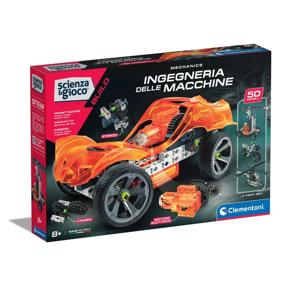 Clementoni Scienza E Gioco Build - Mechanics Build 50 Models - Machine Engineering Construction Set Toys