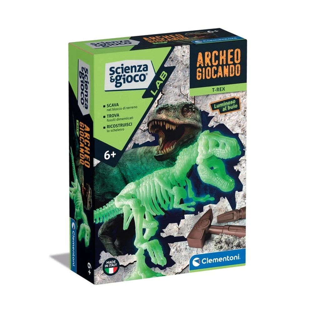 Clementoni Scienza E Gioco Lab - Archeogiocando - Tyrannosaurus Rex Leuchtspielzeug-Sets