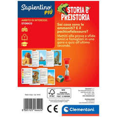 Clementoni - Testa A Testa Card Games Storia E Preistoria - Italian Edition