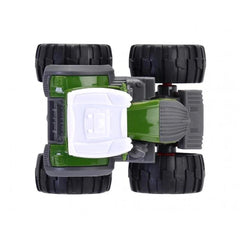 Fendt Friction Monster Tractor play vehicle features a glossy green body, white front, and black wheels and tires.