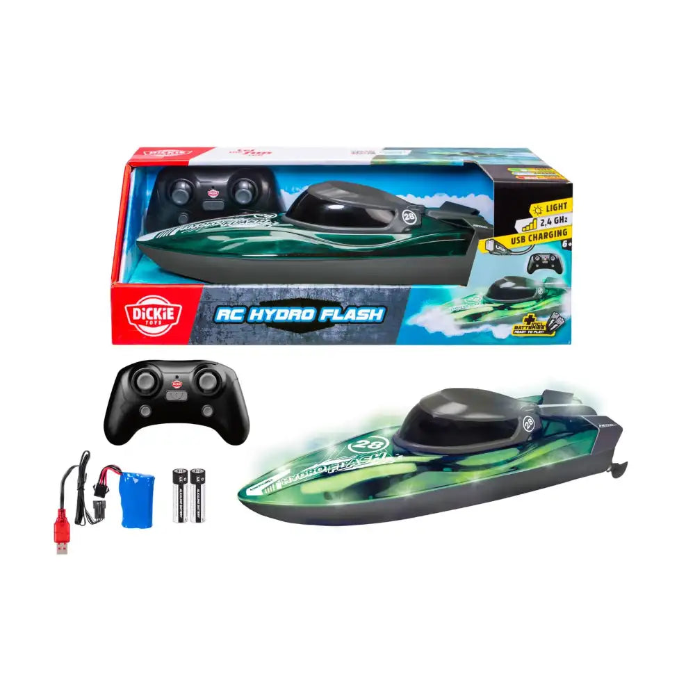Dickie - Spielzeugfahrzeuge - RC Hydro Flash Schnellboot - 6 Jahre - Hochgeschwindigkeits-Spaß