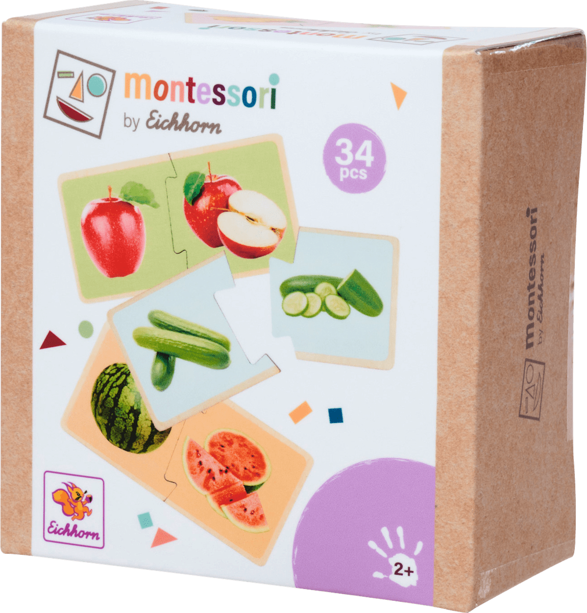 Montessori - Wooden Fruit and Vegetable Puzzle - Educational Toys