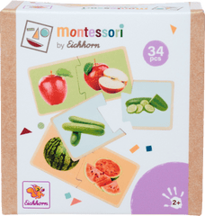 Montessori - Wooden Fruit and Vegetable Puzzle - Educational Toys