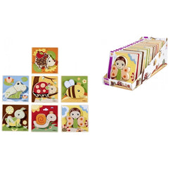 Eichhorn wooden animal puzzle featuring nine colorful cartoon animal illustrations in a playful 3x3 grid design.