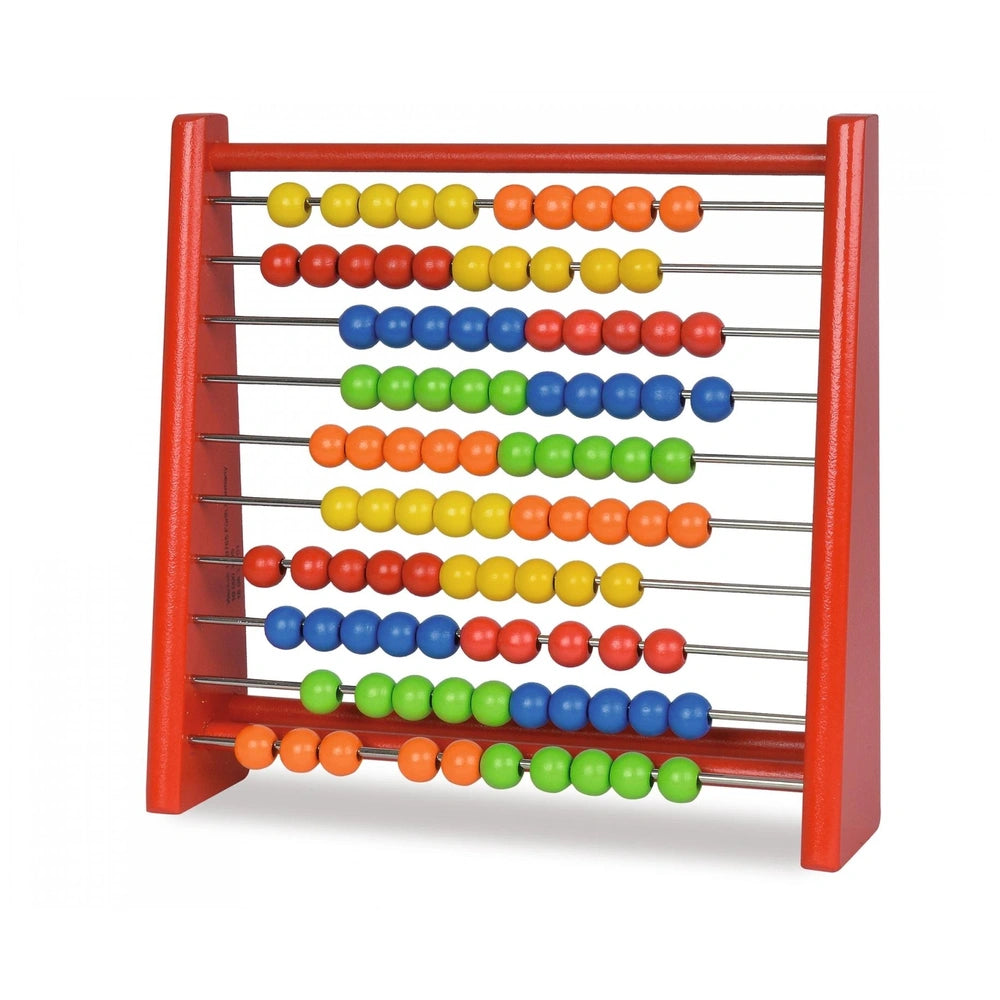 Eichhorn Wooden Slide Rule showcasing colorful beads arranged in rows, perfect for educational play and learning.