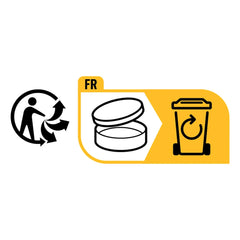 EULENSPIEGEL Profi-Aqua-Make-up features black symbols and text "FR" on a white background in a flat design layout.