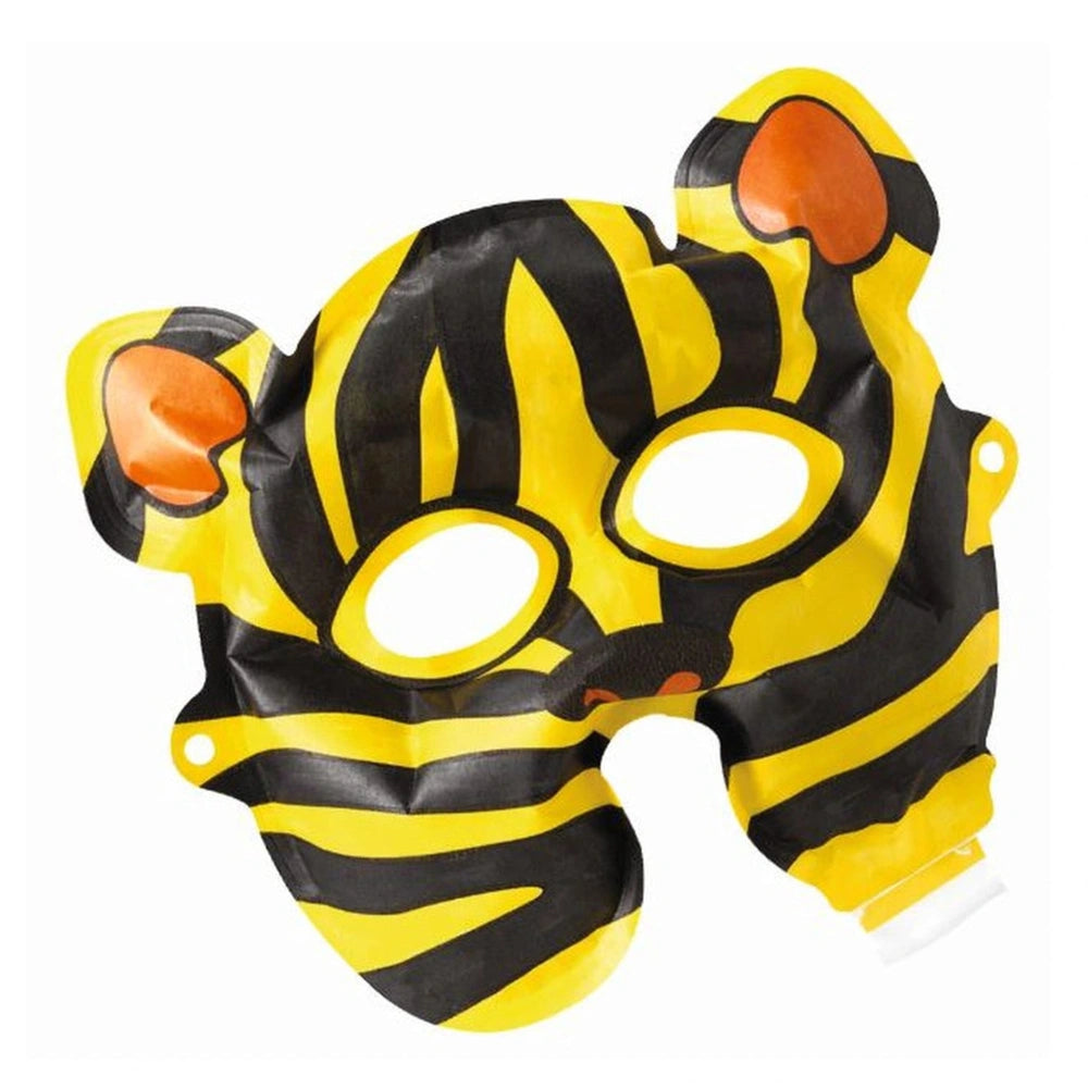 Feuchtmann creame mask set features a glossy black and yellow mask with white eyes, black nose, mouth, and outlined ears.