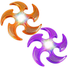 Frisby Ninja outdoor play equipment featuring glossy orange and matte purple plastic in a centered front view.