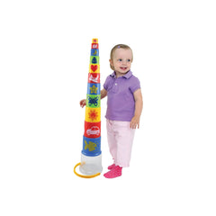 Gowi - Riesenpyramide Standard - 11 Teile im Eimer - Sortier- und Stapelspielzeug