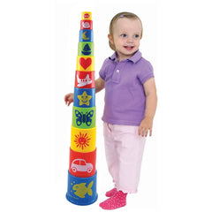 Gowi - Pyramid Standard - 11-Piece Box - Sorting & Stacking Toys