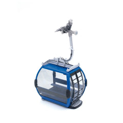 Jagerndorfer Black-Blue Gondel Omega IV model features a blue body, clear plastic window, silver components, and black base.