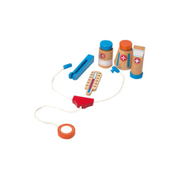 Johntoy - Holz-Arztkoffer mit Zubehör 8 Teile - Rollenspiele & Berufsspiele