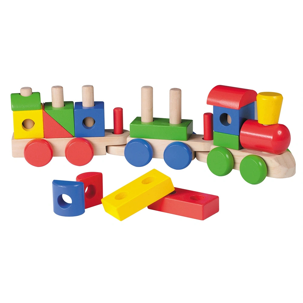 Johntoy - Holz Stapelzug - Sortier- und Stapelspielzeug