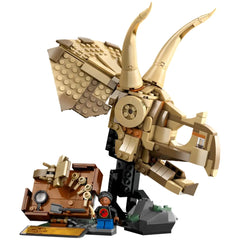 Lego - Jurassic World - Dinosaurierfossilien: Triceratops-Schädel - Konstruktionsspielzeug