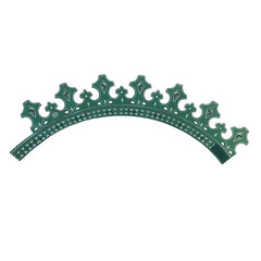 Liontouch Kingmaker Crown in metallic green with decorative patterns, designed for pretend professions and role playing.