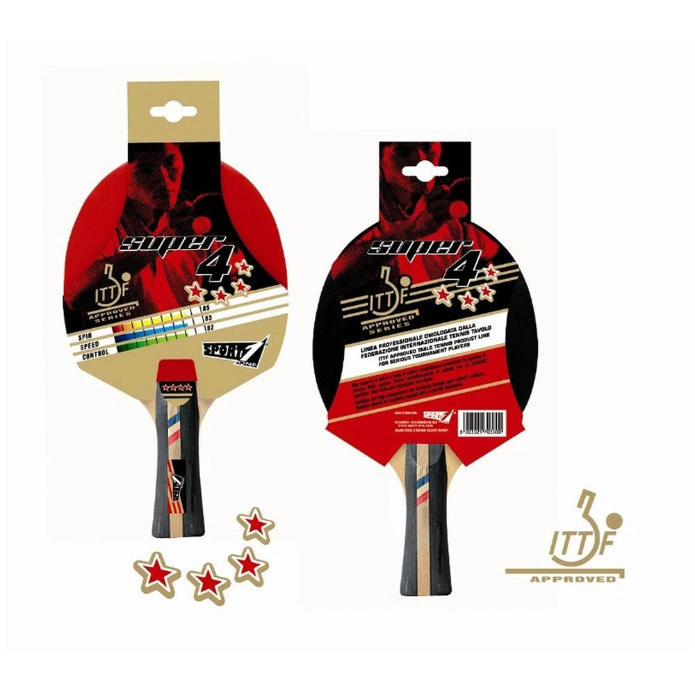 Mandelli - Sport1 Super 4 Ping Pong 4 Stars ITTF Genehmigt - Sportspielzeug