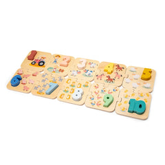 New Classic Toys - Zahlenpuzzle - Bauernhof - Lernspielzeug
