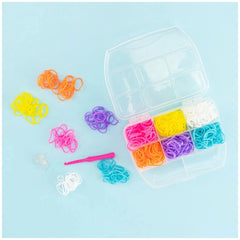 Elasticolor Pro Refill Mini Set in a clear plastic container, showcasing orange, pink, yellow, purple, blue, and white strand