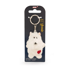 NICI - Schlüssel-Freunde-Weißer-Hund-Schlüsselhalter-Schlüsselanhänger