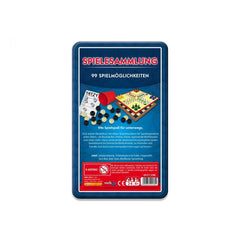 Noris 99 Games collection in Metal Box features various board games, including Yatzty, suitable for ages 18+ with 2-6 players