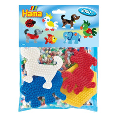 Pet Hama Bügelperlen-Set Gruppenpackung Blau 3000 Stück.