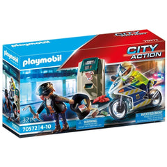 Playmobil City Action Polizei Motorradverfolgung des Geldräubers - 70572