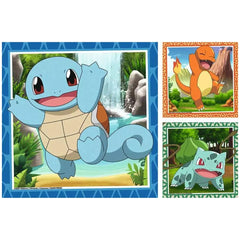 Ravensburger - Pokemon - Charmander, Bisasam und Schiggy - 3x49 Teile - Puzzles