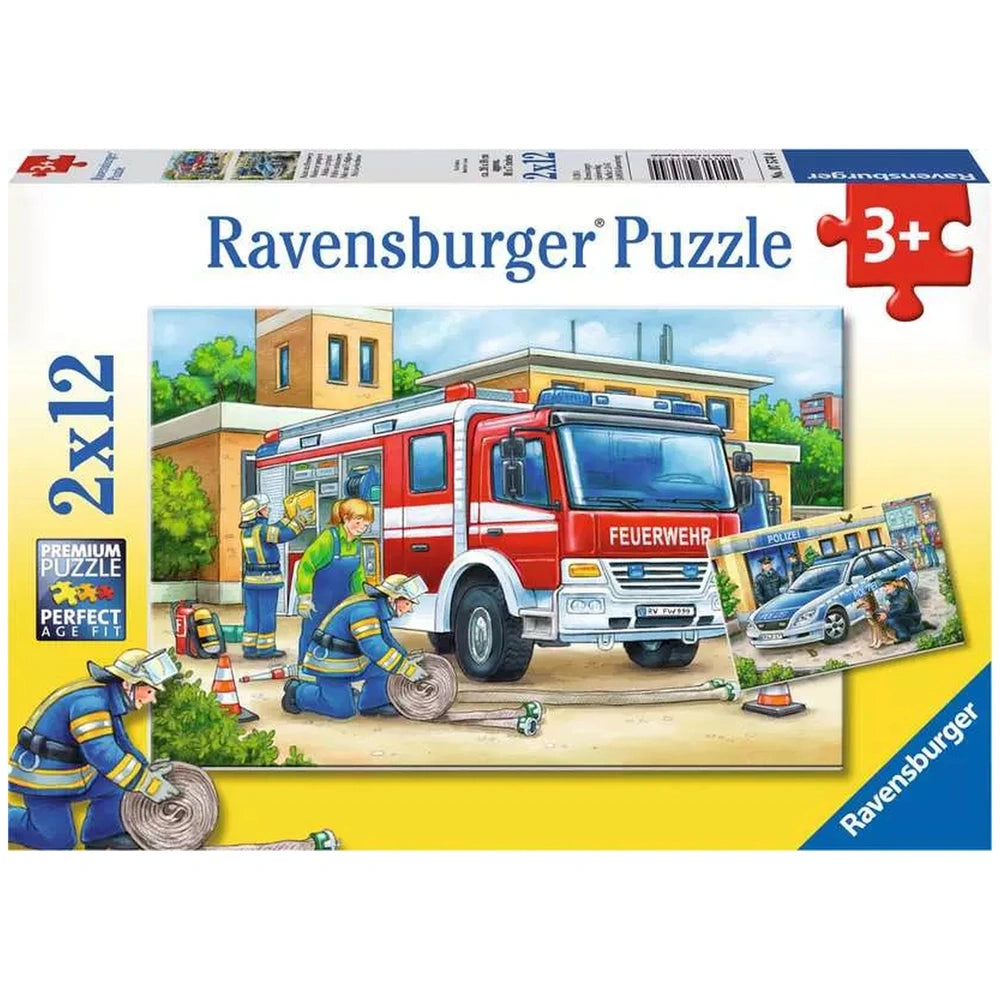 Ravensburger - Polizei und Feuerwehr - 2x12 Teile - Puzzles