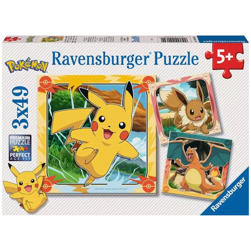 Ravensburger - Puzzle-3x49-Pieces-Pokemon - Puzzles