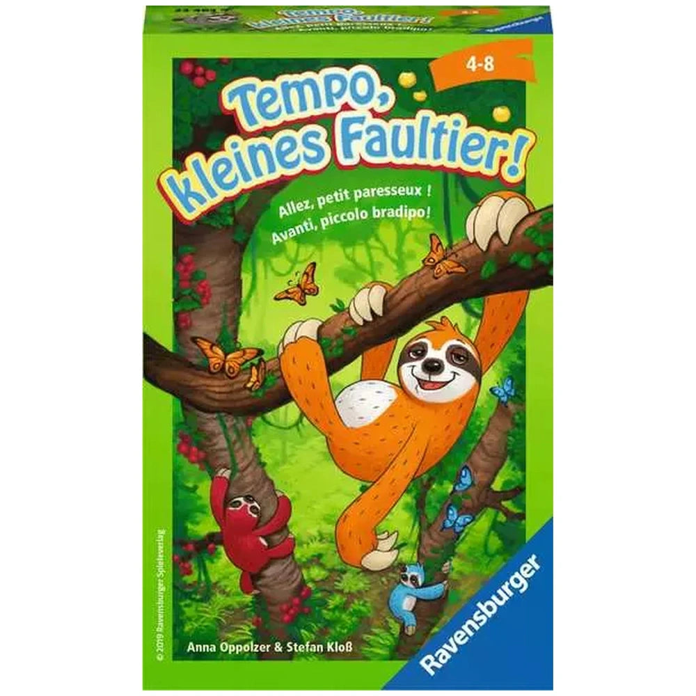 Ravensburger - Tempo, Kleines Faultier! - Brettspiel - Mehrsprachige Anleitung