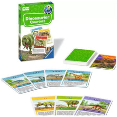Ravensburger - Wieso? Weshalb? Warum? Dinosaurier Quartett - Brettspiel - Deutsche Ausgabe