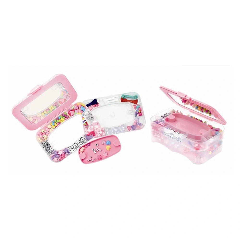 RS Toys DIY Jewelry Box features colorful plastic beads and accessories designed for children, set against a white background