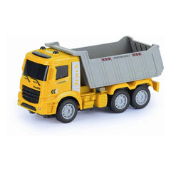 RS Toys On The Road Adventure RC Truck features a bright yellow cab and gray bed, set against a plain light background.