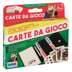 RS Toys Plastic Playing Cards Set features a red packaging with a clear window showcasing the deck and game details in Italia