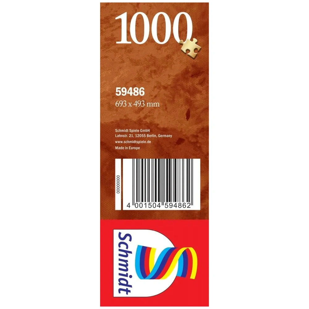 Schmidt Spiele Bambi puzzle packaging features a textured brown background with colorful accents and prominent branding.