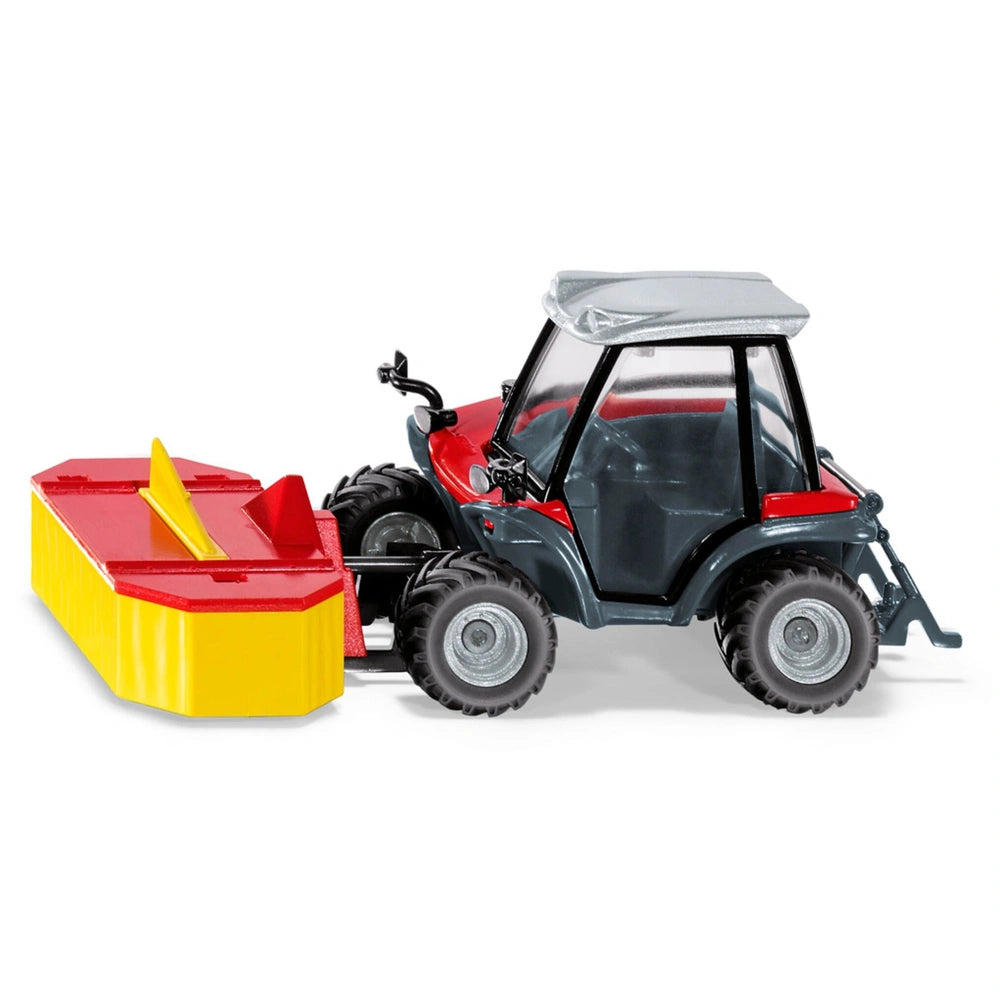 Siku Aebi TerraTrac TT211 is a black and red toy utility vehicle with large wheels, a roll cage, and a cargo bed.