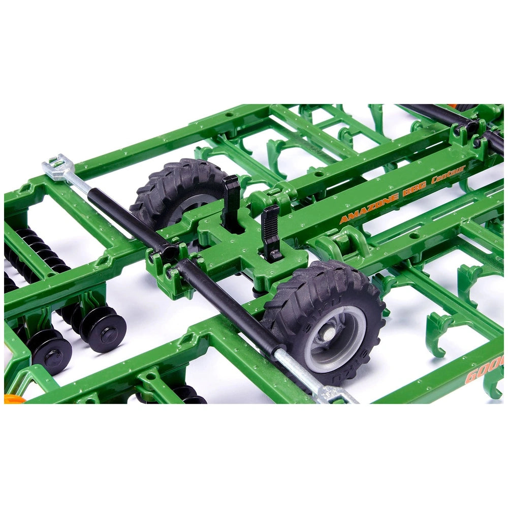 Amazone Centaur green agricultural equipment with black wheels and "AMAZONE BROS." text, set against a white background.