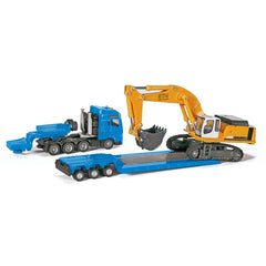 Siku - MAN Schwerlasttransporter mit Liebherr-Bagger - Spielzeugfahrzeuge