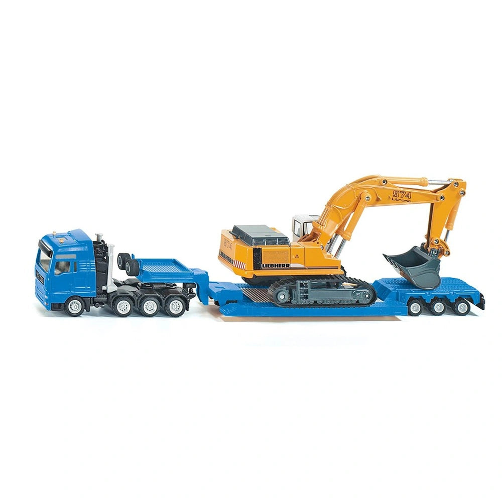 Siku - MAN Schwerlasttransporter mit Liebherr-Bagger - Spielzeugfahrzeuge