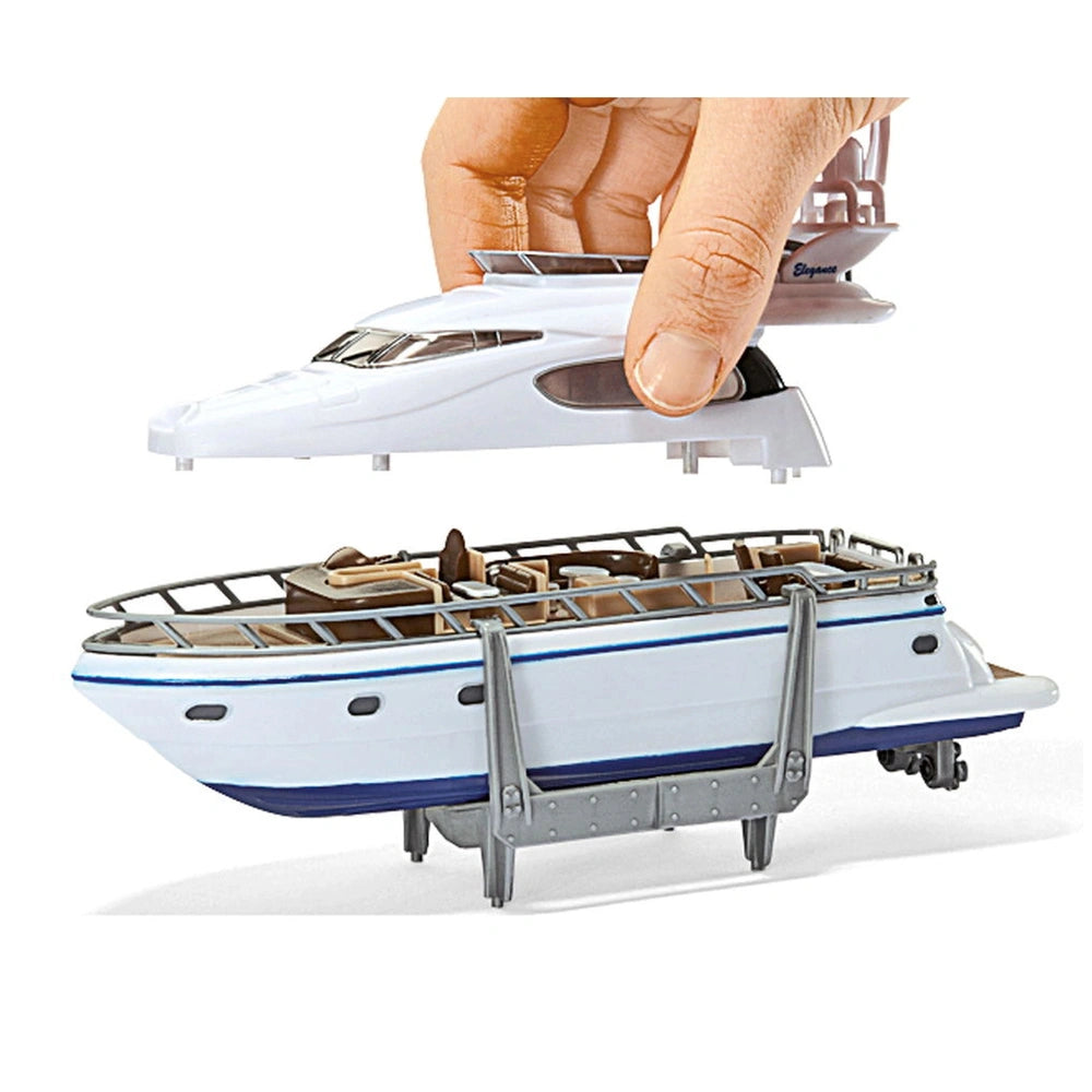 Siku - MAN Schwerlasttransporter mit Yacht - Spielzeuge
